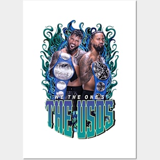 THE USOS BLUE FLAME Posters and Art